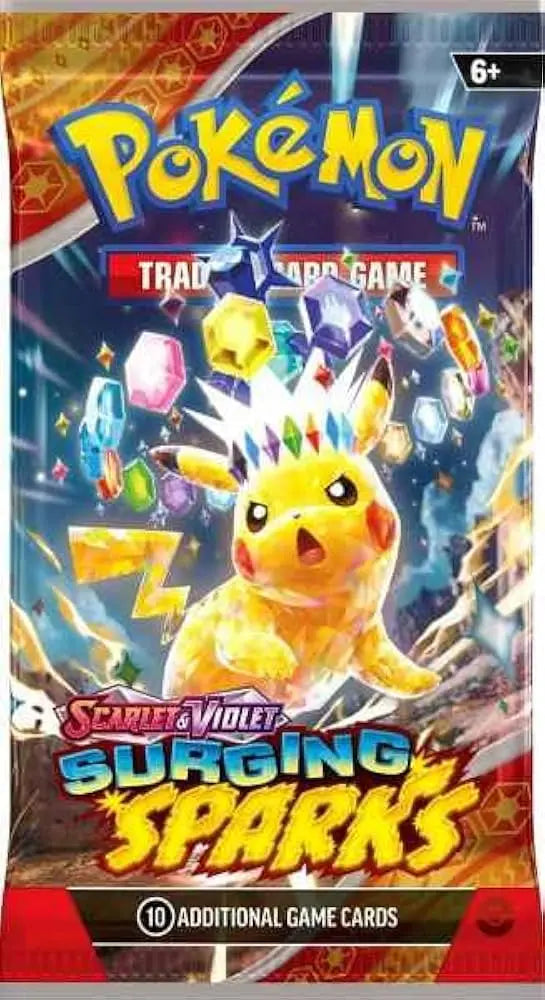 Pokemon Scarlet and Violet Surging Sparks Booster Pack (Single Pack Sales) - Only on patrekbun