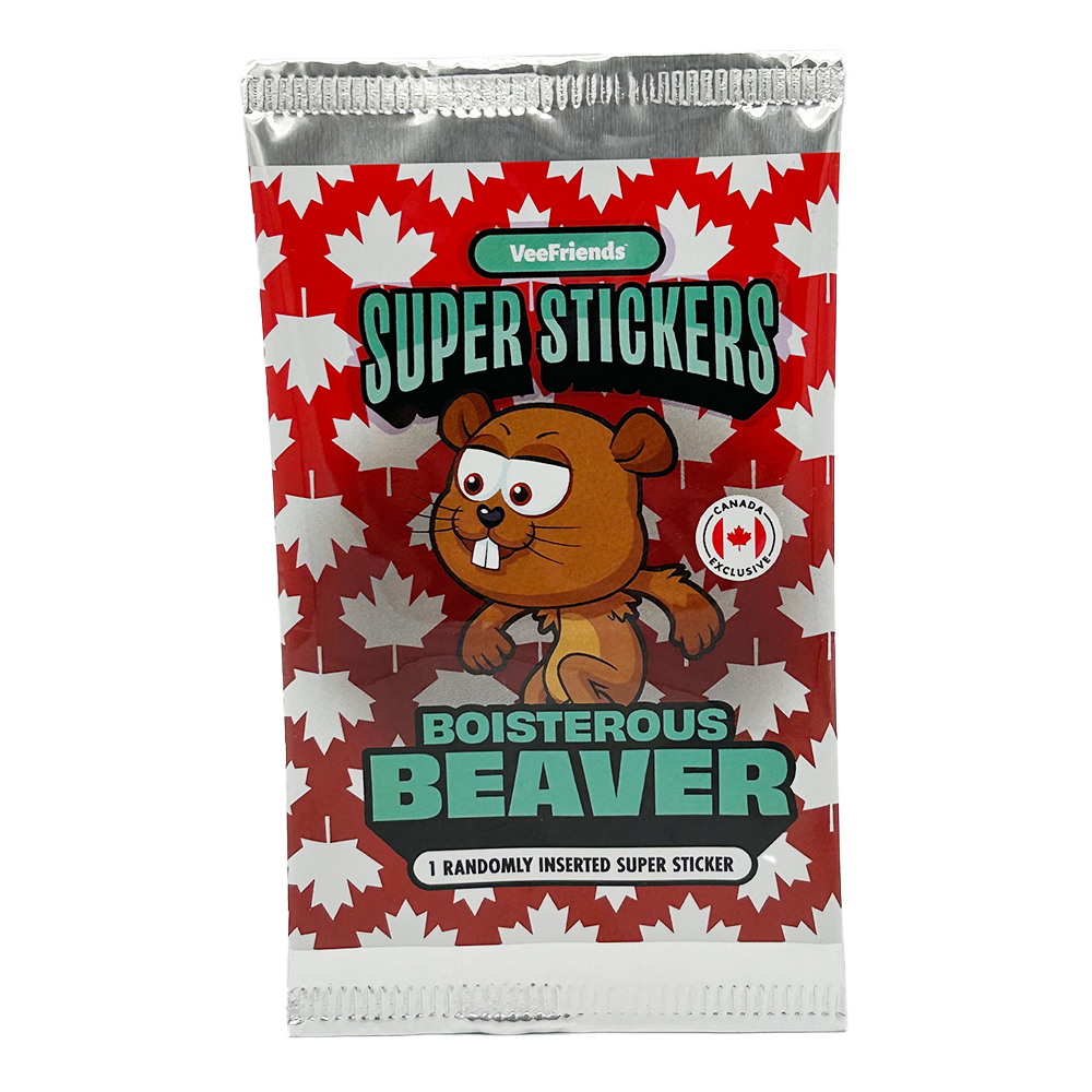 VeeFriends Canadian Exclusive Boisterous Beaver Super Sticker Vee Friends - Only on patrekbun