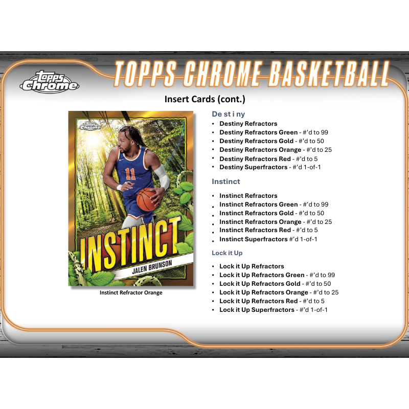 2024/25 Topps Chrome Basketball Hobby Box