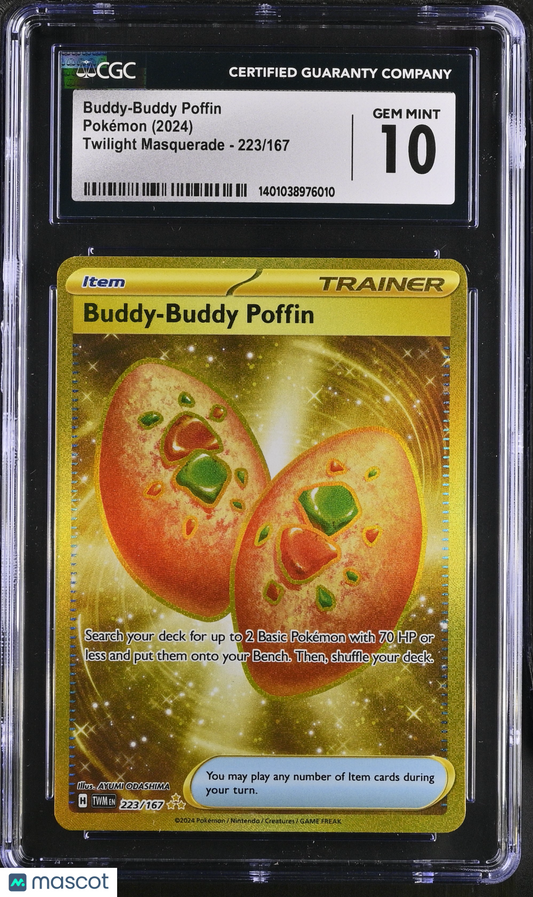 2024 Pokémon Twilight Masquerade CGC 10 Buddy-Buddy Poffin Gold #223/167 - Only on patrekbun