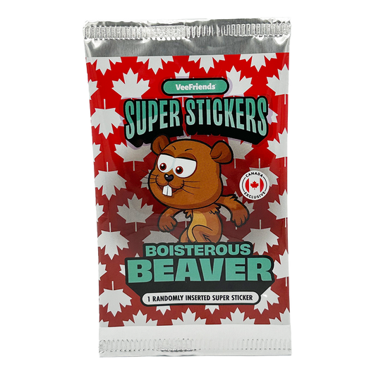 VeeFriends Canadian Exclusive Boisterous Beaver Super Sticker Vee Friends - Only on patrekbun