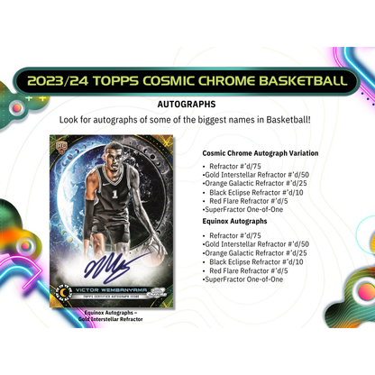 2023/24 Topps Cosmic Chrome Basketball Hobby 12 Box Case