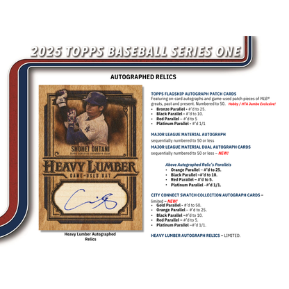 2025 Topps Series 1 Baseball Hobby 12 Box Case