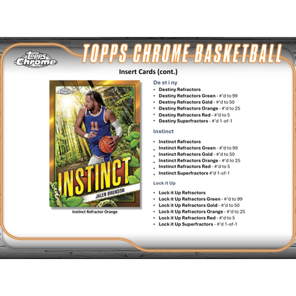 2024/25 Topps Chrome Basketball Hobby 12 Box Case